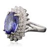 Image 4 : 14KT White Gold 4.40ct Tanzanite and Diamond Ring