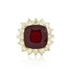 Image 3 : 14KT Yellow Gold 9.79ct Ruby and Diamond Ring