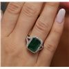 Image 2 : 14KT Two-Tone 6.53ct Emerald and Diamond Ring