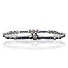 Image 2 : 14KT White Gold 2.38ctw Sapphire and Diamond Bracelet