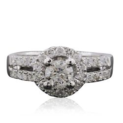 14KT White Gold 1.20ctw Diamond Ring