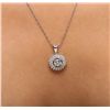 Image 1 : 14KT White Gold 1.05ctw Diamond Pendant With Chain