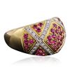 Image 2 : 10KT Yellow Gold 1.25ctw Ruby and Diamond Ring