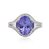 Image 1 : 14KT White Gold 4.01ct Tanzanite and Diamond Ring