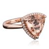 Image 2 : 14KT Rose Gold 4.72ct Morganite and Diamond Ring