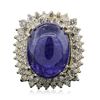 Image 3 : 14KT Yellow Gold 19.72ct Tanzanite and Diamond Ring