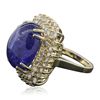 Image 4 : 14KT Yellow Gold 19.72ct Tanzanite and Diamond Ring