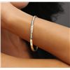 Image 5 : 14KT Yellow Gold 1.21ctw Diamond Bangle Bracelet