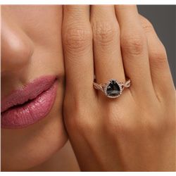 14KT Rose Gold 1.65ctw Black Diamond Ring