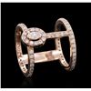 Image 7 : 14KT Rose Gold 1.23ctw Diamond Ring