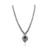 Image 4 : 14KT White Gold 4.08ct Tanzanite and Diamond Necklace