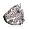 Image 4 : 14KT White Gold 1.70ctw Diamond Ring