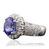 Image 4 : 14KT White Gold 3.94ct Tanzanite and Diamond Ring