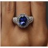 Image 6 : 14KT White Gold 3.94ct Tanzanite and Diamond Ring