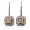 Image 3 : 18KT Two-Tone Gold 5.81ctw Diamond Earrings