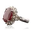 Image 4 : 14KT White Gold 11.87ct Ruby and Diamond Ring