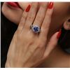 Image 1 : 14KT White Gold 4.24ct Tanzanite and Diamond Ring