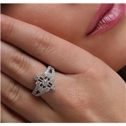 14KT White Gold 0.85ctw Diamond Ring