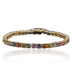 10KT Yellow Gold 15.62ctw Multi Gemstone Bracelet