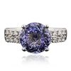 Image 2 : 18KT White Gold 3.99ct Tanzanite and Diamond Ring