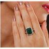 Image 1 : 14KT White Gold 9.90ct Emerald and Diamond Ring