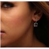 Image 2 : 14KT White Gold 5.18ctw Black Diamond Earrings