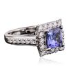 Image 2 : 18KT White Gold 2.81ct Tanzanite and Diamond Ring