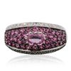 Image 1 : 14KT White Gold 1.56ctw Pink Sapphire and Diamond Ring