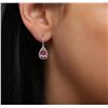 Image 1 : 18KT White Gold 1.59ctw Pink Sapphire and Diamond Earrings