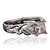 Image 2 : 18KT White Gold 1.34ctw Diamond Ring