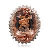 Image 3 : 14KT Rose Gold 26.36ct GIA Certified Morganite and Diamond Ring