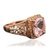 Image 2 : 14KT Rose Gold 7.28ct Morganite and Diamond Ring