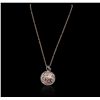 Image 3 : 14KT Two-Tone Gold 1.30ctw Diamond Pendant With Chain