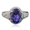 Image 1 : 18KT White Gold 5.05ct Tanzanite and Diamond Ring