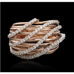 14KT Rose Gold 0.64ctw Diamond Ring