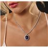 Image 2 : 14KT Gold 13.94ct Tanzanite and Diamond Pendant with Chain