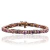 Image 1 : 14KT Rose Gold 17.25ctw Pink Sapphire and Diamond Bracelet