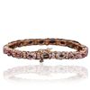 Image 2 : 14KT Rose Gold 17.25ctw Pink Sapphire and Diamond Bracelet