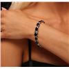 Image 5 : 14KT White Gold 28.64ctw Sapphire and Diamond Bracelet