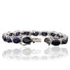 Image 6 : 14KT White Gold 28.64ctw Sapphire and Diamond Bracelet