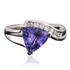 Image 1 : 14KT White Gold 2.23ct Tanzanite and Diamond Ring