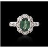 Image 1 : 14KT White Gold GIA Certified 2.16ct Alexandrite and Diamond Ring