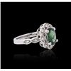 Image 2 : 14KT White Gold GIA Certified 2.16ct Alexandrite and Diamond Ring