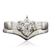 Image 1 : Platinum 0.97ctw Diamond Ring Wedding Set