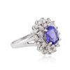 Image 4 : 14KT White Gold 2.03ct Tanzanite and Diamond Ring