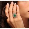 Image 5 : 14KT Yellow Gold 2.58ct Emerald and Diamond Ring