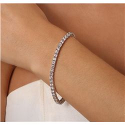 14KT White Gold 7.49ctw Diamond Tennis Bracelet