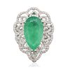 Image 3 : 14KT White Gold 8.59ct Emerald and Diamond Ring