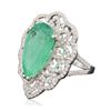 Image 4 : 14KT White Gold 8.59ct Emerald and Diamond Ring