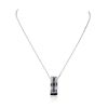 Image 3 : 14KT White Gold 1.18ct Sapphire and Diamond Pendant With Chain